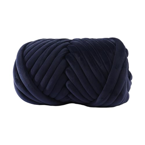 Aymzbd Grobstrickgarn, Sperriges Garn, Riesengarn, Handgestrickt, Jumbo Schlauchgarn, Armstrickgarn für Decken, Wandteppich, Hüte, Häkelkissen, Dunkelblau Aymzbd Grobstrickgarn, Sperriges Garn, Riesengarn, Handgestrickt, Jumbo Schlauchgarn, Armstrickgarn für Decken, Wandteppich, Hüte, Häkelkissen, Dunkelblau von Aymzbd