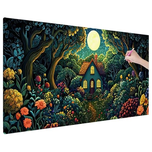 Anime Diamond Painting XXL, 5D Diamant Painting Bilder Blumen Muster mit Vollbohrer Leinwand, Diamond Art Stickerei Kreuzstich Set, Basteln Erwachsene Mosaikherstellung, Herbst Wanddeko 180x80 cm D-84 Anime Diamond Painting XXL, 5D Diamant Painting Bilder Blumen Muster mit Vollbohrer Leinwand, Diamond Art Stickerei Kreuzstich Set, Basteln Erwachsene Mosaikherstellung, Herbst Wanddeko 180x80 cm D-84 von Aynaeinn