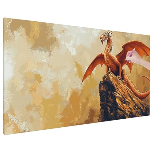 Anime Diamond Painting XXL, 5D Diamant Painting Bilder Drachen Muster mit Vollbohrer Leinwand, Diamond Art Stickerei Kreuzstich Set, Basteln Erwachsene Mosaikherstellung, Wanddeko 180x80 cm D-78 Anime Diamond Painting XXL, 5D Diamant Painting Bilder Drachen Muster mit Vollbohrer Leinwand, Diamond Art Stickerei Kreuzstich Set, Basteln Erwachsene Mosaikherstellung, Wanddeko 180x80 cm D-78 von Aynaeinn