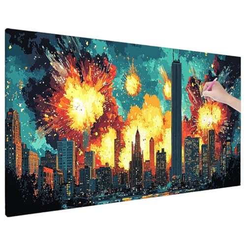Anime Diamond Painting XXL, 5D Diamant Painting Bilder Landschaft Muster mit Vollbohrer Leinwand, Diamond Art Stickerei Kreuzstich Set, Basteln Erwachsene Mosaikherstellung, Wanddeko 110x50 cm E-74 von Aynaeinn