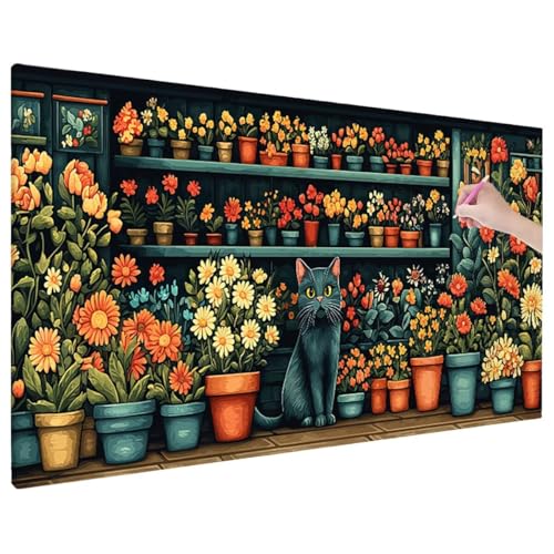 Anlage Diamond Painting XXL, 5D Diamant Painting Bilder Cat Muster mit Vollbohrer Leinwand, Diamond Art Malerei Stickerei Kreuzstich Set, Basteln Erwachsene Mosaikherstellung, Wanddeko 90x40 cm C-43 Anlage Diamond Painting XXL, 5D Diamant Painting Bilder Cat Muster mit Vollbohrer Leinwand, Diamond Art Malerei Stickerei Kreuzstich Set, Basteln Erwachsene Mosaikherstellung, Wanddeko 90x40 cm C-43 von Aynaeinn