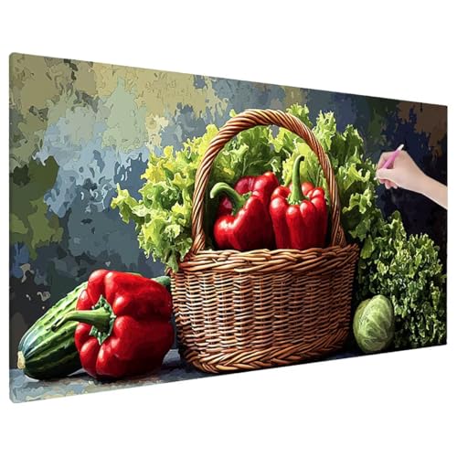 Anlage Diamond Painting XXL, 5D Diamant Painting Bilder Gemüse Muster mit Vollbohrer Leinwand, Diamond Art Stickerei Kreuzstich Set, Basteln Erwachsene Mosaikherstellung, Wanddeko 180x80 cm X-62 Anlage Diamond Painting XXL, 5D Diamant Painting Bilder Gemüse Muster mit Vollbohrer Leinwand, Diamond Art Stickerei Kreuzstich Set, Basteln Erwachsene Mosaikherstellung, Wanddeko 180x80 cm X-62 von Aynaeinn