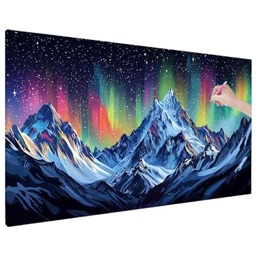 Aurora Diamond Painting XXL, 5D Diamant Painting Bilder Berge Muster mit Vollbohrer Leinwand, Diamond Art Malerei Stickerei Kreuzstich Set, Basteln Erwachsene Mosaikherstellung, Wanddeko 70x30 cm C-13 Aurora Diamond Painting XXL, 5D Diamant Painting Bilder Berge Muster mit Vollbohrer Leinwand, Diamond Art Malerei Stickerei Kreuzstich Set, Basteln Erwachsene Mosaikherstellung, Wanddeko 70x30 cm C-13 von Aynaeinn