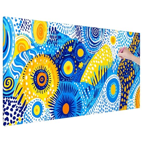 Blau Diamond Painting XXL, 5D Diamant Painting Bilder Abstrakt Muster mit Vollbohrer Leinwand, Diamond Art Stickerei Kreuzstich Set, Basteln Erwachsene Mosaikherstellung, Wanddeko 180x80 cm X-86 Blau Diamond Painting XXL, 5D Diamant Painting Bilder Abstrakt Muster mit Vollbohrer Leinwand, Diamond Art Stickerei Kreuzstich Set, Basteln Erwachsene Mosaikherstellung, Wanddeko 180x80 cm X-86 von Aynaeinn