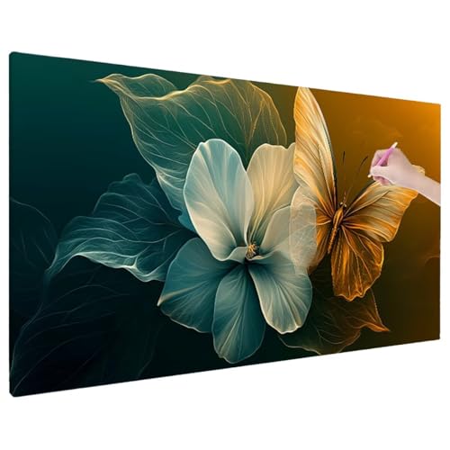 Blumen Diamond Painting XXL, 5D Diamant Painting Bilder Schmetterlinge mit Vollbohrer Leinwand, Diamond Art Stickerei Kreuzstich Set, Basteln Erwachsene Mosaikherstellung, Wanddeko 180x80 cm E-8 Blumen Diamond Painting XXL, 5D Diamant Painting Bilder Schmetterlinge mit Vollbohrer Leinwand, Diamond Art Stickerei Kreuzstich Set, Basteln Erwachsene Mosaikherstellung, Wanddeko 180x80 cm E-8 von Aynaeinn