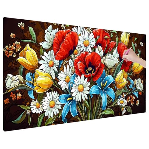 Bunt Diamond Painting XXL, 5D Diamant Painting Bilder Blumen Muster mit Vollbohrer Leinwand, Diamond Art Malerei Stickerei Kreuzstich Set, Basteln Erwachsene Mosaikherstellung, Wanddeko 90x40 cm E-38 Bunt Diamond Painting XXL, 5D Diamant Painting Bilder Blumen Muster mit Vollbohrer Leinwand, Diamond Art Malerei Stickerei Kreuzstich Set, Basteln Erwachsene Mosaikherstellung, Wanddeko 90x40 cm E-38 von Aynaeinn