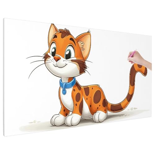 Cat Diamond Painting XXL, 5D Diamant Painting Bilder Niedlich Muster mit Vollbohrer Leinwand, Diamond Art Malerei Stickerei Kreuzstich Set, Basteln Erwachsene Mosaikherstellung, Wanddeko 70x30 cm X-65 Cat Diamond Painting XXL, 5D Diamant Painting Bilder Niedlich Muster mit Vollbohrer Leinwand, Diamond Art Malerei Stickerei Kreuzstich Set, Basteln Erwachsene Mosaikherstellung, Wanddeko 70x30 cm X-65 von Aynaeinn