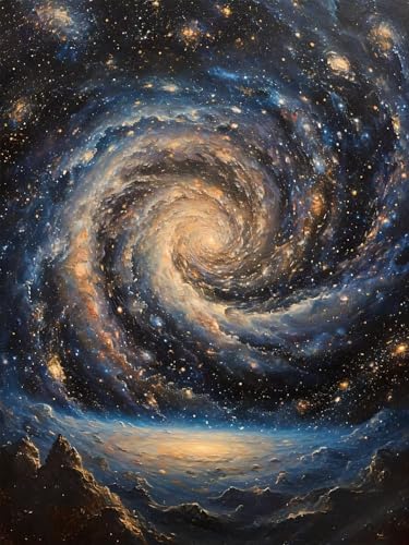 DIY Diamant Painting Bilder Universum 40x50cm, Diamond Painting Set Sternenhimmel Für Kinder, Daiments Painting Erwachsene, Diamond Stickerei Kreuzstich Malerei Kits für Zimmer Deko Schlafzimmer I-9 von Aynaeinn