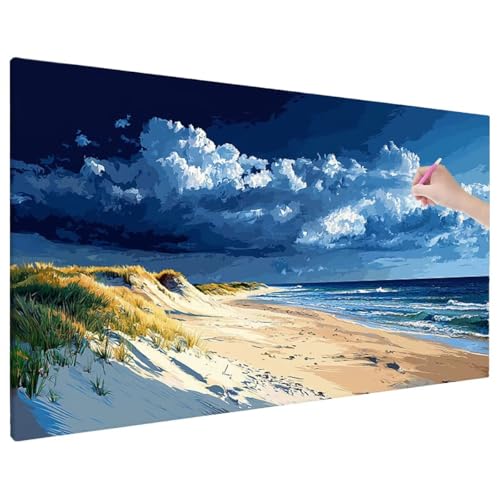 Diamond Painting 110x50 cm, Strand Diamant Painting Bilder Erwachsene Bastelset, 5D Diamond Paintings Erwachsene Set mit Runde Vollbohrer für Zimmer Decor, Geschenke für Frauen (Landschaft) C-32 von Aynaeinn