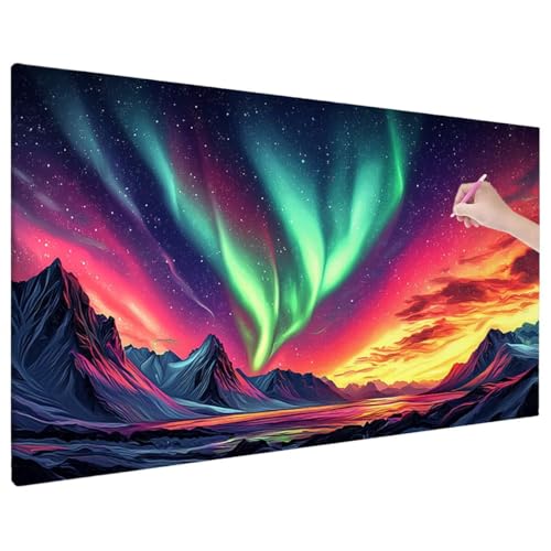 Diamond Painting 180x80 cm, Aurora Diamant Painting Bilder Erwachsene Bastelset, 5D Diamond Paintings Erwachsene Set mit Runde Vollbohrer für Aesthetic Room Decor, Geschenke für Frauen (Berge) E-6 von Aynaeinn
