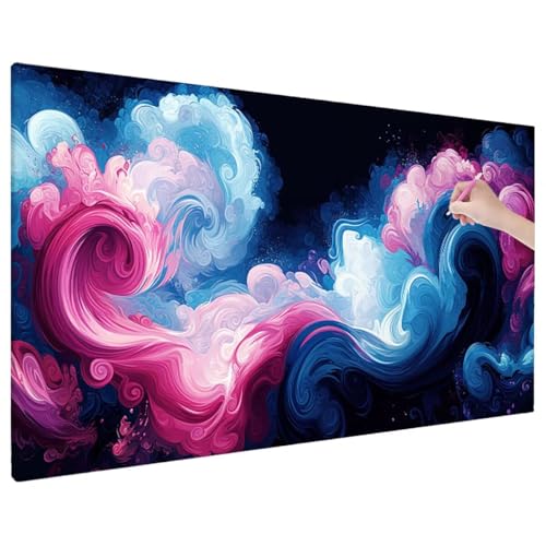 Diamond Painting 180x80 cm, Bunt Diamant Painting Bilder Erwachsene Bastelset, 5D Diamond Paintings Erwachsene Set mit Runde Vollbohrer für Aesthetic Room Decor, Geschenke für Frauen (Abstrakt) D-46 von Aynaeinn