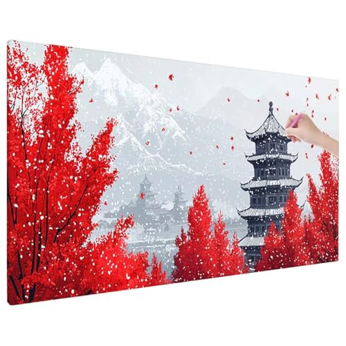 Diamond Painting 180x80 cm, Landscape Diamant Painting Bilder Erwachsene Bastelset, 5D Diamond Paintings Erwachsene Set mit Runde Vollbohrer für Aesthetic Room Decor, Geschenke für Frauen (Japan) E-27 von Aynaeinn