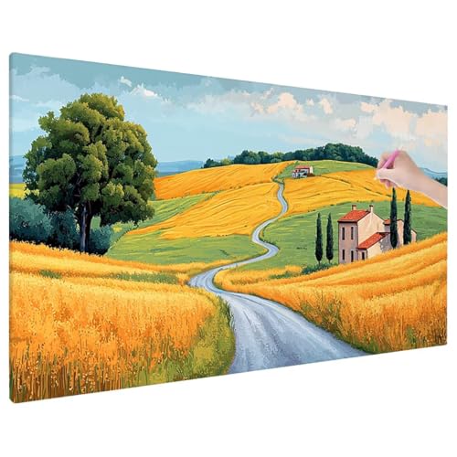 Diamond Painting 180x80 cm, Landschaft Diamant Painting Bilder Erwachsene Bastelset, 5D Diamond Paintings Erwachsene Set mit Runde Vollbohrer für Zimmer Decor, Geschenke für Frauen (Idyllisch) C-47 von Aynaeinn