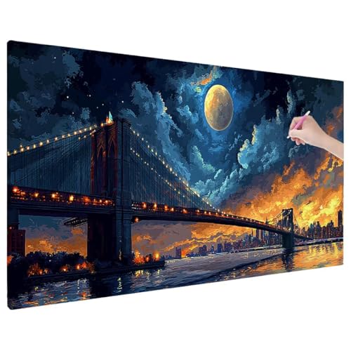 Diamond Painting 180x80 cm, London Diamant Painting Bilder Erwachsene Bastelset, 5D Diamond Paintings Erwachsene Set mit Runde Vollbohrer für Aesthetic Room Decor, Geschenke für Frauen (Fantasy) C-89 von Aynaeinn