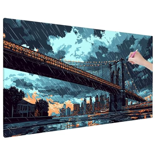 Diamond Painting 180x80 cm, London Diamant Painting Bilder Erwachsene Bastelset, 5D Diamond Paintings Erwachsene Set mit Runde Vollbohrer für Zimmer Decor, Geschenke für Frauen (Landschaft) D-28 von Aynaeinn