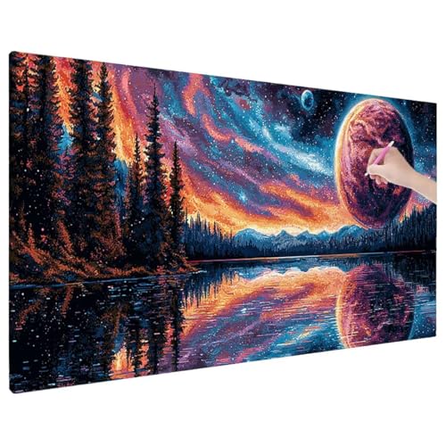 Diamond Painting 180x80 cm, Sternenhimmel Diamant Painting Bilder Erwachsene Bastelset, 5D Diamond Paintings Erwachsene Set mit Runde Vollbohrer für Zimmer Decor, Geschenke für Frauen (Fantasy) D-97 von Aynaeinn