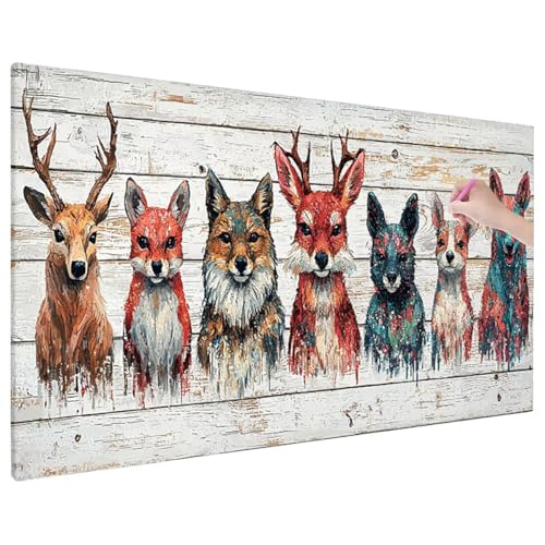 Diamond Painting 180x80 cm, Tiere Diamant Painting Bilder Erwachsene Bastelset, 5D Diamond Paintings Erwachsene Set mit Runde Vollbohrer für Aesthetic Room Decor, Geschenke für Frauen (Niedlich) X-99 von Aynaeinn