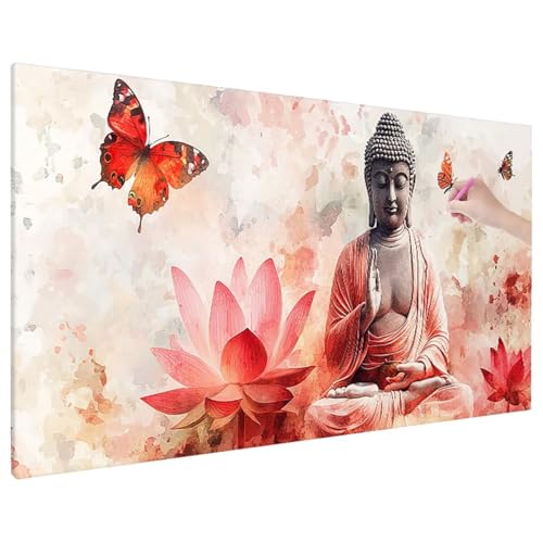 Diamond Painting 180x80 cm, Zen Diamant Painting Bilder Erwachsene Bastelset, 5D Diamond Paintings Erwachsene Set mit Runde Vollbohrer für Zimmer Decor, Geschenke für Frauen (Schmetterlinge) C-26 von Aynaeinn