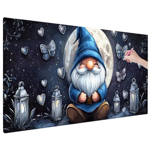 Diamond Painting 180x80 cm, Zwerg Diamant Painting Bilder Erwachsene Bastelset, 5D Diamond Paintings Erwachsene Set mit Runde Vollbohrer für Aesthetic Room Decor, Geschenke für Frauen (Niedlich) X-96 von Aynaeinn