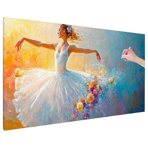 Diamond Painting 220x100 cm, Anime Diamant Painting Bilder Erwachsene Bastelset, 5D Diamond Paintings Erwachsene Set mit Runde Vollbohrer für Aesthetic Room Decor, Geschenke für Frauen (Blumen) C-5 von Aynaeinn