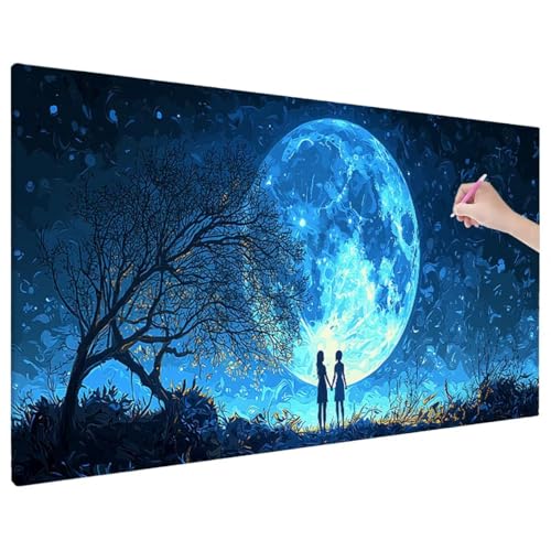Diamond Painting 220x100 cm, Anime Diamant Painting Bilder Erwachsene Bastelset, 5D Diamond Paintings Erwachsene Set mit Runde Vollbohrer für Zimmer Decor, Geschenke für Frauen (Sternenhimmel) D-13 von Aynaeinn