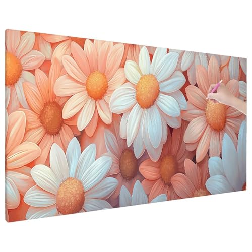 Diamond Painting 220x100 cm, Blumen Diamant Painting Bilder Erwachsene Bastelset, 5D Diamond Paintings Erwachsene Set mit Runde Vollbohrer für Aesthetic Room Decor, Geschenke für Frauen (Rosa) C-98 von Aynaeinn
