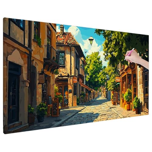 Diamond Painting 220x100 cm, Landschaft Diamant Painting Bilder Erwachsene Bastelset, 5D Diamond Paintings Erwachsene Set mit Runde Vollbohrer für Zimmer Decor, Geschenke für Frauen (Anlage) D-55 von Aynaeinn