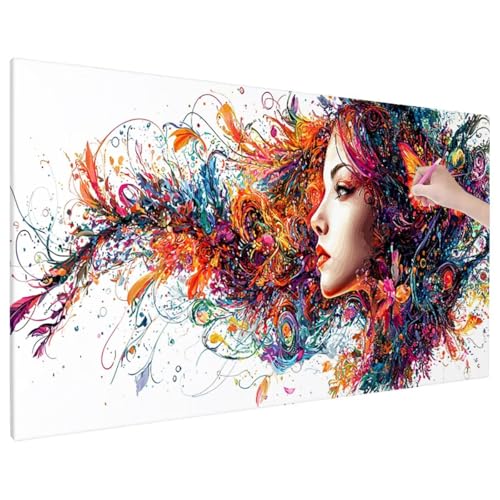 Diamond Painting 70x30 cm, Anime Diamant Painting Bilder Erwachsene Bastelset, 5D Diamond Paintings Erwachsene Set mit Runde Vollbohrer für Aesthetic Room Decor, Geschenke für Frauen (Fantasy) C-56 von Aynaeinn