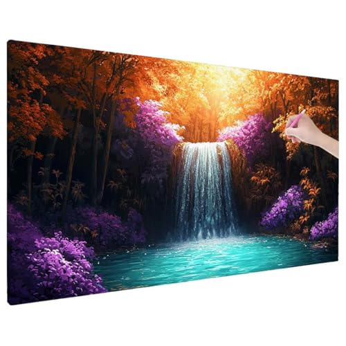 Diamond Painting 70x30 cm, Herbst Diamant Painting Bilder Erwachsene Bastelset, 5D Diamond Paintings Erwachsene Set mit Runde Vollbohrer für Aesthetic Room Decor, Geschenke für Frauen (Herbst) C-38 von Aynaeinn