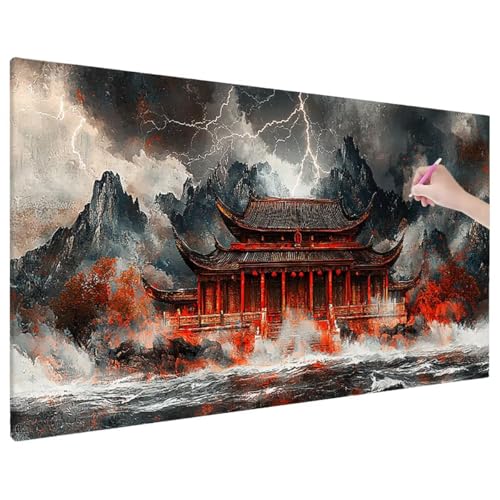 Diamond Painting 90x40 cm, Anime Diamant Painting Bilder Erwachsene Bastelset, 5D Diamond Paintings Erwachsene Set mit Runde Vollbohrer für Aesthetic Room Decor, Geschenke für Frauen (Fantasy) C-50 von Aynaeinn