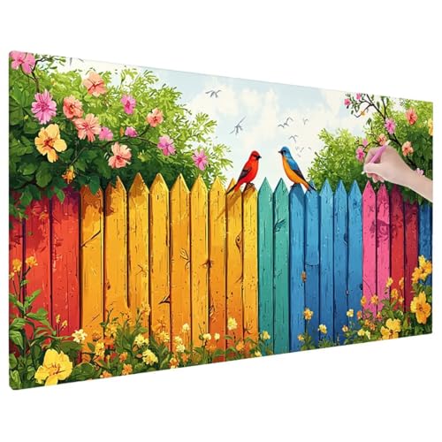 Diamond Painting 90x40 cm, Bunt Diamant Painting Bilder Erwachsene Bastelset, 5D Diamond Paintings Erwachsene Set mit Runde Vollbohrer für Aesthetic Room Decor, Geschenke für Frauen (Blumen) V-3 von Aynaeinn