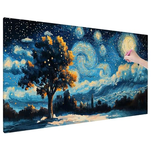 Diamond Painting 90x40 cm, Sternenhimmel Diamant Painting Bilder Erwachsene Bastelset, 5D Diamond Paintings Erwachsene Set mit Runde Vollbohrer für Zimmer Decor, Geschenke für Frauen (Abstrakt) D-16 von Aynaeinn