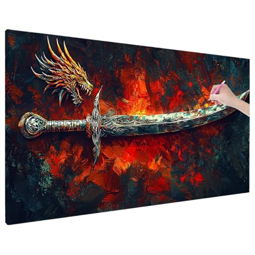 Diamond Painting Anime, Schwert Diamond Painting Erwachsene Groß XXL 70x30 cm, 5D Runde Diamant Stickerei Erwachsene Mosaikherstellung Bastelset, Herbst Zimmer Deko Wohnzimmer, Weihnachtsgeschen D-35 Diamond Painting Anime, Schwert Diamond Painting Erwachsene Groß XXL 70x30 cm, 5D Runde Diamant Stickerei Erwachsene Mosaikherstellung Bastelset, Herbst Zimmer Deko Wohnzimmer, Weihnachtsgeschen D-35 von Aynaeinn