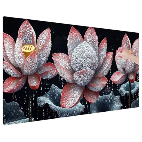 Diamond Painting Anlage, Lotus Diamond Painting Erwachsene Groß XXL 110x50 cm, 5D Runde Diamant Stickerei Erwachsene Mosaikherstellung Bastelset, Herbst Zimmer Deko Wohnzimmer, Weihnachtsgeschen C-45 Diamond Painting Anlage, Lotus Diamond Painting Erwachsene Groß XXL 110x50 cm, 5D Runde Diamant Stickerei Erwachsene Mosaikherstellung Bastelset, Herbst Zimmer Deko Wohnzimmer, Weihnachtsgeschen C-45 von Aynaeinn