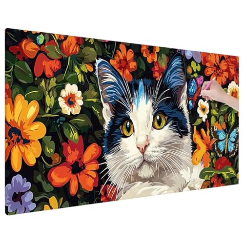 Diamond Painting Blumen, Cat Diamond Painting Erwachsene Groß XXL 180x80 cm, 5D Runde Diamant Stickerei Erwachsene Mosaikherstellung Bastelset, Herbst Zimmer Deko Wohnzimmer, Weihnachtsgeschen E-13 Diamond Painting Blumen, Cat Diamond Painting Erwachsene Groß XXL 180x80 cm, 5D Runde Diamant Stickerei Erwachsene Mosaikherstellung Bastelset, Herbst Zimmer Deko Wohnzimmer, Weihnachtsgeschen E-13 von Aynaeinn
