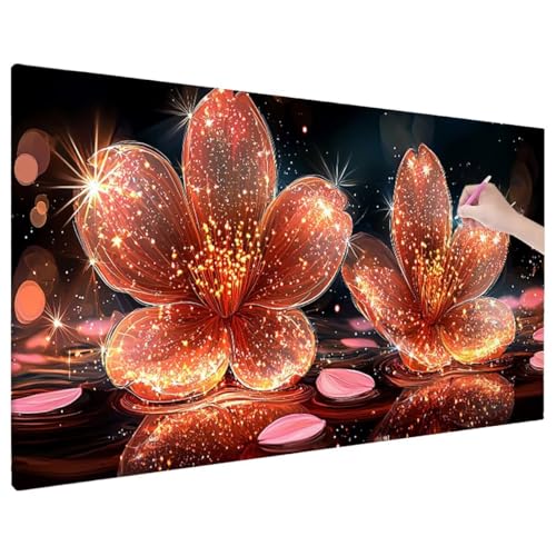 Diamond Painting Blumen, Fantasy Diamond Painting Erwachsene Groß XXL 140x60 cm, 5D Runde Diamant Stickerei Erwachsene Mosaikherstellung Bastelset, Zimmer Deko Wohnzimmer, Weihnachtsgeschen C-30 Diamond Painting Blumen, Fantasy Diamond Painting Erwachsene Groß XXL 140x60 cm, 5D Runde Diamant Stickerei Erwachsene Mosaikherstellung Bastelset, Zimmer Deko Wohnzimmer, Weihnachtsgeschen C-30 von Aynaeinn