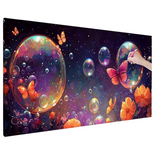 Diamond Painting Blumen, Schmetterlinge Diamond Painting Erwachsene Groß XXL 70x30 cm, 5D Runde Diamant Stickerei Erwachsene Mosaikherstellung Bastelset, Zimmer Deko Wohnzimmer, Weihnachtsgeschen C-84 Diamond Painting Blumen, Schmetterlinge Diamond Painting Erwachsene Groß XXL 70x30 cm, 5D Runde Diamant Stickerei Erwachsene Mosaikherstellung Bastelset, Zimmer Deko Wohnzimmer, Weihnachtsgeschen C-84 von Aynaeinn