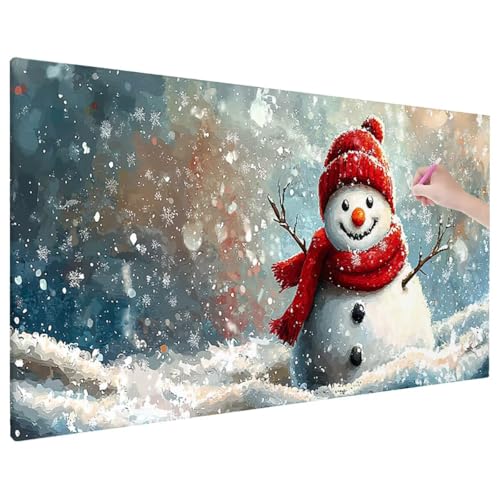 Diamond Painting Christmas, Schneemann Diamond Painting Erwachsene Groß XXL 70x30 cm, 5D Runde Diamant Stickerei Erwachsene Mosaikherstellung Bastelset, Zimmer Deko Wohnzimmer, Weihnachtsgeschen F-26 Diamond Painting Christmas, Schneemann Diamond Painting Erwachsene Groß XXL 70x30 cm, 5D Runde Diamant Stickerei Erwachsene Mosaikherstellung Bastelset, Zimmer Deko Wohnzimmer, Weihnachtsgeschen F-26 von Aynaeinn