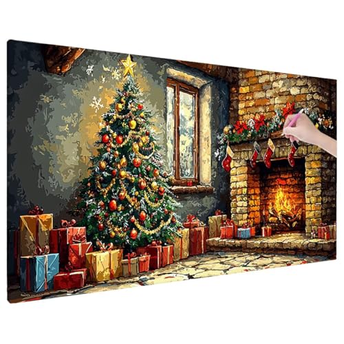 Diamond Painting Christmas, Weihnachtsbaum Diamond Painting Erwachsene Groß XXL 220x100 cm, 5D Runde Diamant Stickerei Erwachsene Mosaikherstellung Bastelset, Zimmer Deko Wohnzimmer, Herbstdeko D-77 Diamond Painting Christmas, Weihnachtsbaum Diamond Painting Erwachsene Groß XXL 220x100 cm, 5D Runde Diamant Stickerei Erwachsene Mosaikherstellung Bastelset, Zimmer Deko Wohnzimmer, Herbstdeko D-77 von Aynaeinn