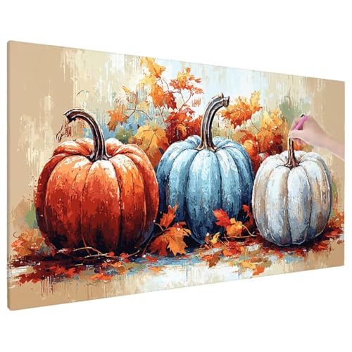 Diamond Painting Halloween, Kürbis Diamond Painting Erwachsene Groß XXL 90x40 cm, 5D Runde Diamant Stickerei Erwachsene Mosaikherstellung Bastelset, Zimmer Deko Wohnzimmer, Weihnachtsgeschen X-94 Diamond Painting Halloween, Kürbis Diamond Painting Erwachsene Groß XXL 90x40 cm, 5D Runde Diamant Stickerei Erwachsene Mosaikherstellung Bastelset, Zimmer Deko Wohnzimmer, Weihnachtsgeschen X-94 von Aynaeinn