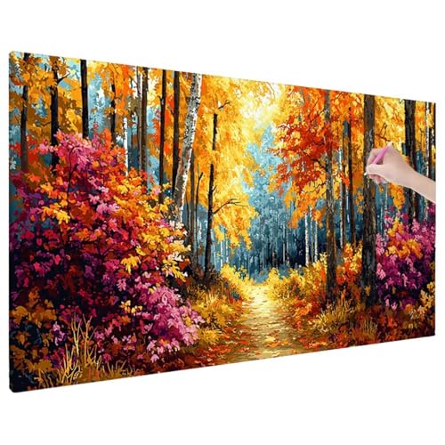 Diamond Painting Herbst, Anlage Diamond Painting Erwachsene Groß XXL 180x80 cm, 5D Runde Diamant Stickerei Erwachsene Mosaikherstellung Bastelset, Herbst Zimmer Deko Wohnzimmer, Weihnachtsgeschen V-40 Diamond Painting Herbst, Anlage Diamond Painting Erwachsene Groß XXL 180x80 cm, 5D Runde Diamant Stickerei Erwachsene Mosaikherstellung Bastelset, Herbst Zimmer Deko Wohnzimmer, Weihnachtsgeschen V-40 von Aynaeinn