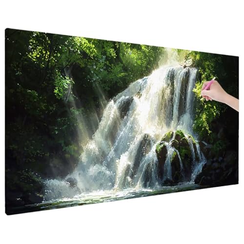Diamond Painting Herbst, Wald Diamond Painting Erwachsene Groß XXL 90x40 cm, 5D Runde Vollbohrer Diamant Stickerei Erwachsene Mosaikherstellung Bastelset, Zimmer Deko Wohnzimmer, Weihnachtsgeschen R-0 von Aynaeinn