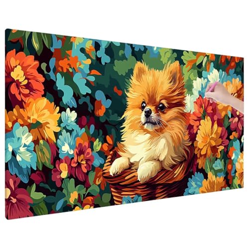 Diamond Painting Hund, Blumen Diamond Painting Erwachsene Groß XXL 180x80 cm, 5D Runde Diamant Stickerei Erwachsene Mosaikherstellung Bastelset, Herbst Zimmer Deko Wohnzimmer, Weihnachtsgeschen X-79 Diamond Painting Hund, Blumen Diamond Painting Erwachsene Groß XXL 180x80 cm, 5D Runde Diamant Stickerei Erwachsene Mosaikherstellung Bastelset, Herbst Zimmer Deko Wohnzimmer, Weihnachtsgeschen X-79 von Aynaeinn