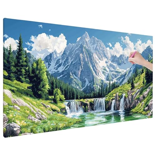 Diamond Painting Landscape, Natur Diamond Painting Erwachsene Groß XXL 140x60 cm, 5D Runde Diamant Stickerei Erwachsene Mosaikherstellung Bastelset, Zimmer Deko Wohnzimmer, Weihnachtsgeschen R-69 von Aynaeinn