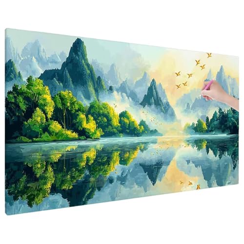 Diamond Painting Landschaft, Berge Diamond Painting Erwachsene Groß XXL 70x30 cm, 5D Runde Diamant Stickerei Erwachsene Mosaikherstellung Bastelset, Zimmer Deko Wohnzimmer, Weihnachtsgeschen E-7 Diamond Painting Landschaft, Berge Diamond Painting Erwachsene Groß XXL 70x30 cm, 5D Runde Diamant Stickerei Erwachsene Mosaikherstellung Bastelset, Zimmer Deko Wohnzimmer, Weihnachtsgeschen E-7 von Aynaeinn