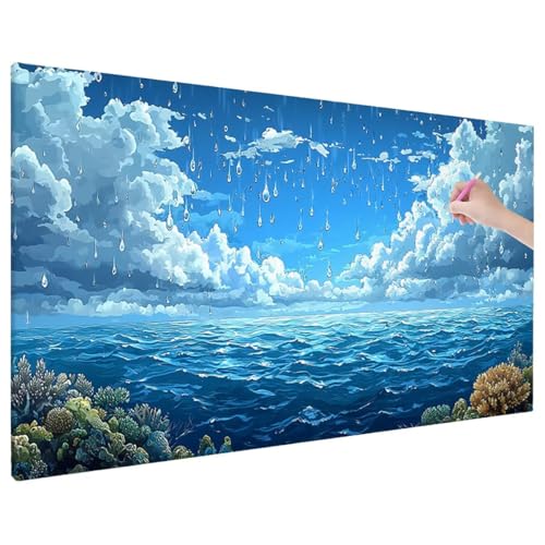 Diamond Painting Landschaft, Meer Diamond Painting Erwachsene Groß XXL 110x50 cm, 5D Runde Diamant Stickerei Erwachsene Mosaikherstellung Bastelset, Zimmer Deko Wohnzimmer, Weihnachtsgeschen D-59 Diamond Painting Landschaft, Meer Diamond Painting Erwachsene Groß XXL 110x50 cm, 5D Runde Diamant Stickerei Erwachsene Mosaikherstellung Bastelset, Zimmer Deko Wohnzimmer, Weihnachtsgeschen D-59 von Aynaeinn