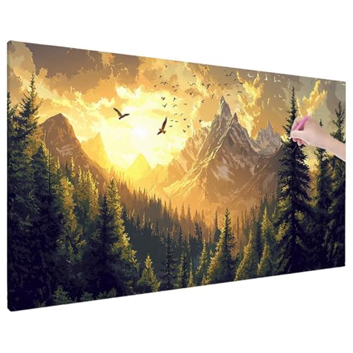 Diamond Painting Landschaft, Sonnenuntergang Diamond Painting Erwachsene Groß XXL 180x80 cm, 5D Runde Diamant Stickerei Erwachsene Mosaikherstellung Bastelset, Zimmer Deko Wohnzimmer, Herbstdeko D-71 Diamond Painting Landschaft, Sonnenuntergang Diamond Painting Erwachsene Groß XXL 180x80 cm, 5D Runde Diamant Stickerei Erwachsene Mosaikherstellung Bastelset, Zimmer Deko Wohnzimmer, Herbstdeko D-71 von Aynaeinn