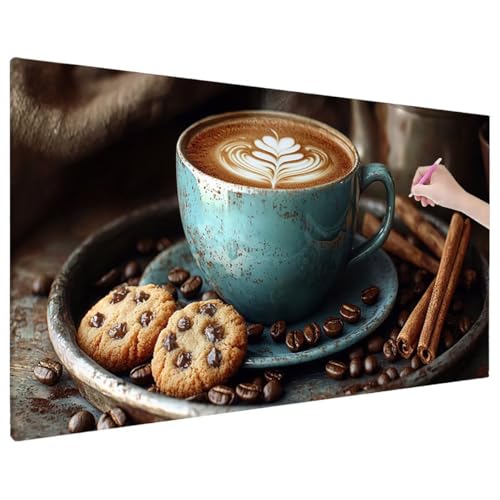 Diamond Painting Modern, Kaffee Diamond Painting Erwachsene Groß XXL 220x100 cm, 5D Runde Diamant Stickerei Erwachsene Mosaikherstellung Bastelset, Zimmer Deko Wohnzimmer, Weihnachtsgeschen C-18 von Aynaeinn