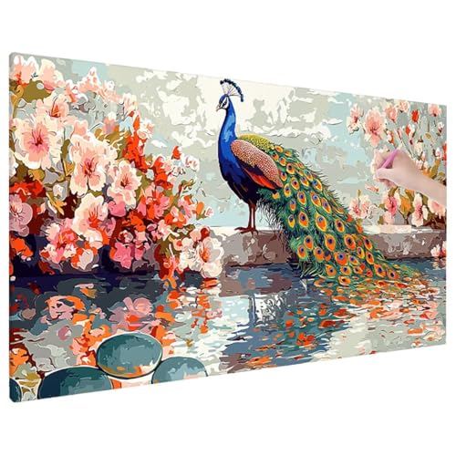 Diamond Painting Pfau, Vogel Diamond Painting Erwachsene Groß XXL 180x80 cm, 5D Runde Diamant Stickerei Erwachsene Mosaikherstellung Bastelset, Herbst Zimmer Deko Wohnzimmer, Weihnachtsgeschen D-17 Diamond Painting Pfau, Vogel Diamond Painting Erwachsene Groß XXL 180x80 cm, 5D Runde Diamant Stickerei Erwachsene Mosaikherstellung Bastelset, Herbst Zimmer Deko Wohnzimmer, Weihnachtsgeschen D-17 von Aynaeinn