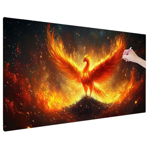 Diamond Painting Phönix, Fantasy Diamond Painting Erwachsene Groß XXL 180x80 cm, 5D Runde Diamant Stickerei Erwachsene Mosaikherstellung Bastelset, Zimmer Deko Wohnzimmer, Weihnachtsgeschen X-67 Diamond Painting Phönix, Fantasy Diamond Painting Erwachsene Groß XXL 180x80 cm, 5D Runde Diamant Stickerei Erwachsene Mosaikherstellung Bastelset, Zimmer Deko Wohnzimmer, Weihnachtsgeschen X-67 von Aynaeinn